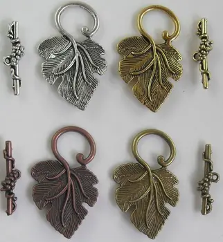 Free Shipping 30Sets Tibetan Silver Gold Bronze Copper Toggle Clasps Leaf Connector Toggle Clasps For Jewelry Making Craft DIY
Free Shipping 30Sets Tibetan Silver Gold Bronze Copper Toggle Clasps Leaf Connector Toggle Clasps For Jewelry Making Craft DIY