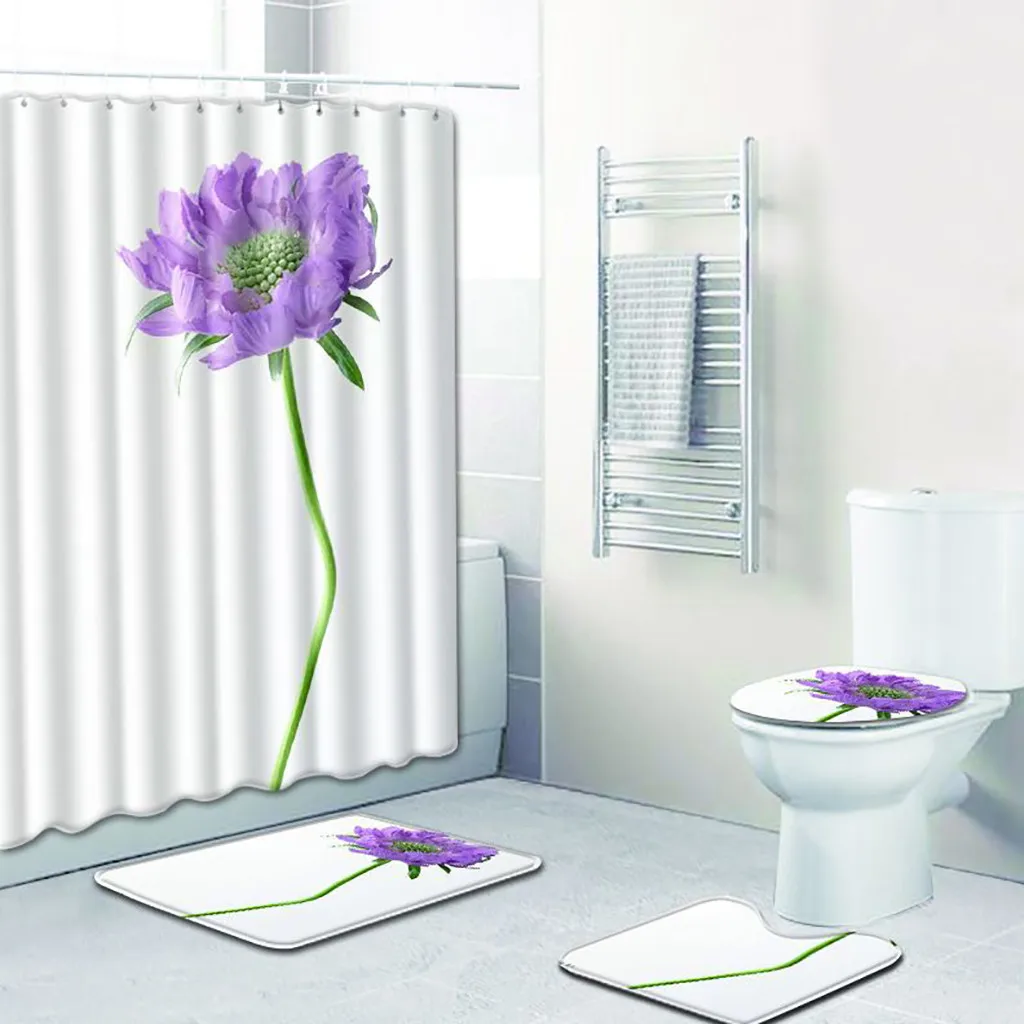2019 New 4PCS Non Slip Toilet Polyester Cover Mat Set Bathroom Shower Curtain #NN0420
2019 New 4PCS Non Slip Toilet Polyester Cover Mat Set Bathroom Shower Curtain #NN0420