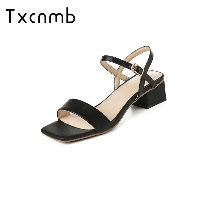 TXCNMB 2020 sandals Women New Brand Quality Genuine Leather High Heels women shoes Summer Fashion Sandals Shoes Woman wedding
TXCNMB 2020 sandals Women New Brand Quality Genuine Leather High Heels women shoes Summer Fashion Sandals Shoes Woman wedding