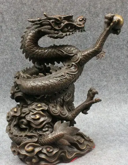 S5198 12" Chinese Royal Palace Pure Bronze Decoration Cloud Myth Fly Dragon Statue
S5198 12" Chinese Royal Palace Pure Bronze Decoration Cloud Myth Fly Dragon Statue