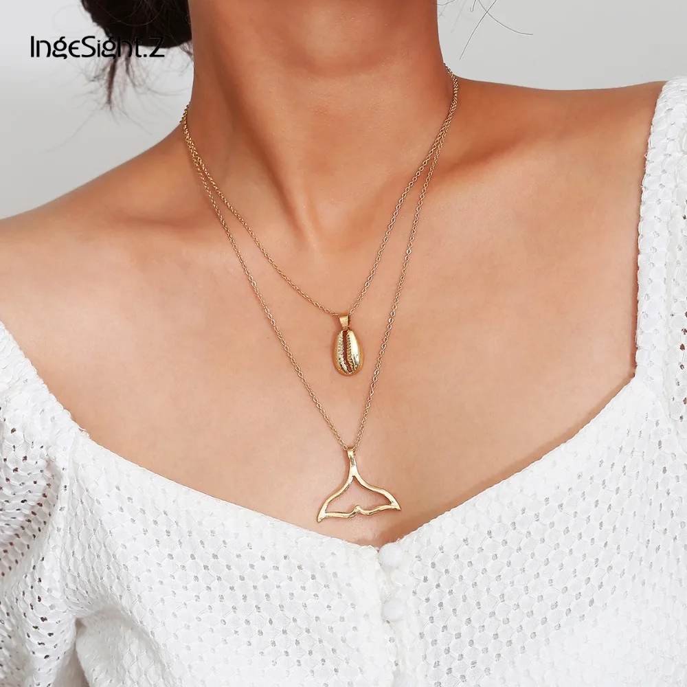 IngeSight.Z Bohemian Multilayer Alloy Shell Pendant Necklace Statement Hollow Out Fishtail Long Chain Necklace for Women Jewelry
IngeSight.Z Bohemian Multilayer Alloy Shell Pendant Necklace Statement Hollow Out Fishtail Long Chain Necklace for Women Jewelry