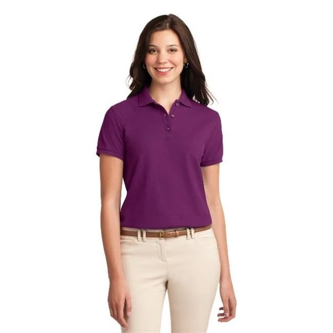 Port Authority L500 Ladies Silk Touch Polo T-Shirt Deep Berry - Extra Small
