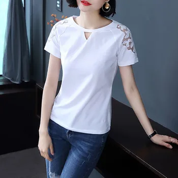 Summer Women Short Sleeve O Neck Bandage T Shirt Casual Sexy Hollow Breathable T Shirt Camisetas Feminina Solid Color Lady Tops
Summer Women Short Sleeve O Neck Bandage T Shirt Casual Sexy Hollow Breathable T Shirt Camisetas Feminina Solid Color Lady Tops
