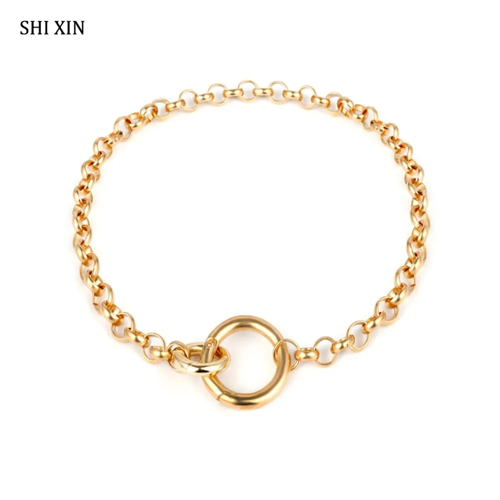 SHIXIN Exaggerated Charms Big Circle Pendant Creative Choker Necklace for Women Luxury Fashion Personalized Chain Jewelry Femme
SHIXIN Exaggerated Charms Big Circle Pendant Creative Choker Necklace for Women Luxury Fashion Personalized Chain Jewelry Femme