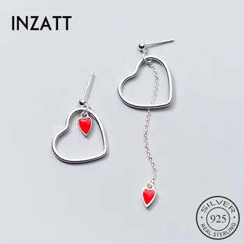 INZATT Elegant Asymmetry Enamel Hollow Heart Dangle Drop Earrings 925 Sterling Silver Chain tassel Romantic Fine Jewelry Women
INZATT Elegant Asymmetry Enamel Hollow Heart Dangle Drop Earrings 925 Sterling Silver Chain tassel Romantic Fine Jewelry Women