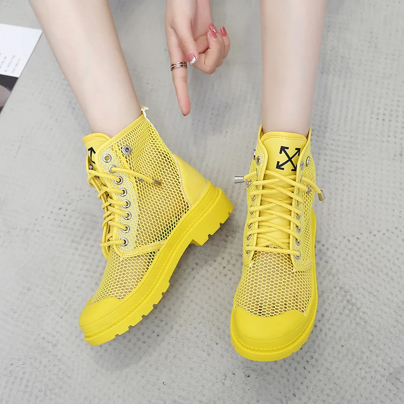 2019 High Top Women Sneakers Yellow Platform Breathable Mesh Casual Shoes Woman Summer Chunky White Sneakers Thick Sole Shoes
2019 High Top Women Sneakers Yellow Platform Breathable Mesh Casual Shoes Woman Summer Chunky White Sneakers Thick Sole Shoes