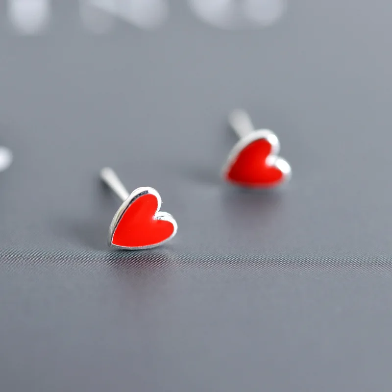 Red Trees Brand Stud Earrings Fine Jewelry Small Cute 925 Sterling Silver Heart Earrings For Women / Girls Birthday, Party Gift
Red Trees Brand Stud Earrings Fine Jewelry Small Cute 925 Sterling Silver Heart Earrings For Women / Girls Birthday, Party Gift