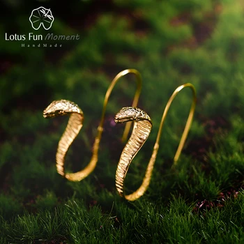 Lotus Fun Moment Real 925 Sterling Silver Natural Creative Fashion Jewelry Vintage Special Snakes Drop Earrings for Women Brinco
Lotus Fun Moment Real 925 Sterling Silver Natural Creative Fashion Jewelry Vintage Special Snakes Drop Earrings for Women Brinco