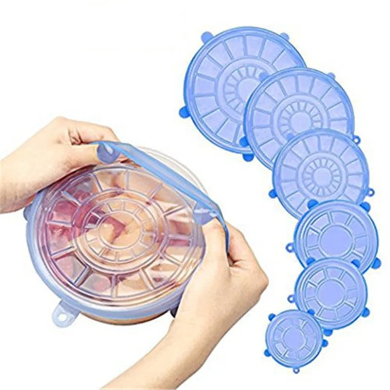 6PC Microwave Heat Resisting Reusable Fresh Keeping Sealed Silicone Food Cover Fridge Silicone Seal Vacuum Universal Stretch Lid
6PC Microwave Heat Resisting Reusable Fresh Keeping Sealed Silicone Food Cover Fridge Silicone Seal Vacuum Universal Stretch Lid