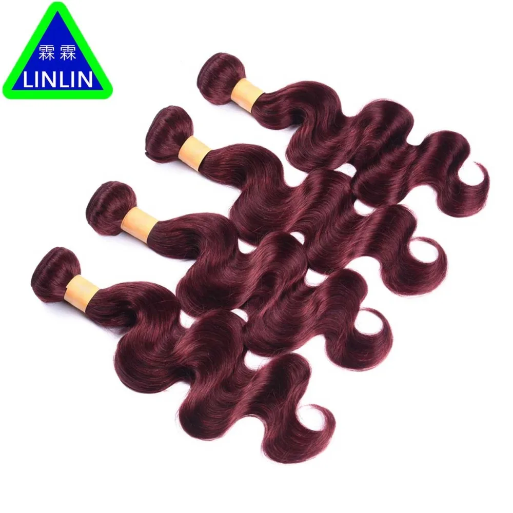 LINLIN Human Hair Bundles Deal #99J Red Wine Color Peruvian Body Wave Hair 4 Bundles Burgundy Hair Extensions Hair Rollers 
LINLIN Human Hair Bundles Deal #99J Red Wine Color Peruvian Body Wave Hair 4 Bundles Burgundy Hair Extensions Hair Rollers