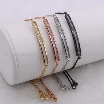 High quality Rectangle micro Pave CZ charms bracelet electroplate metal bracelet fashion jewelry gems druzy jewelry fashion 2026 
High quality Rectangle micro Pave CZ charms bracelet electroplate metal bracelet fashion jewelry gems druzy jewelry fashion 2026
