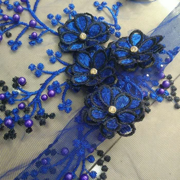 5 Yards Fashion Dark Royal Blue French 3D Flower Lace Fabric With Diamonds & Beaded For Dresses & Garment New Net Tulle Lace
5 Yards Fashion Dark Royal Blue French 3D Flower Lace Fabric With Diamonds & Beaded For Dresses & Garment New Net Tulle Lace