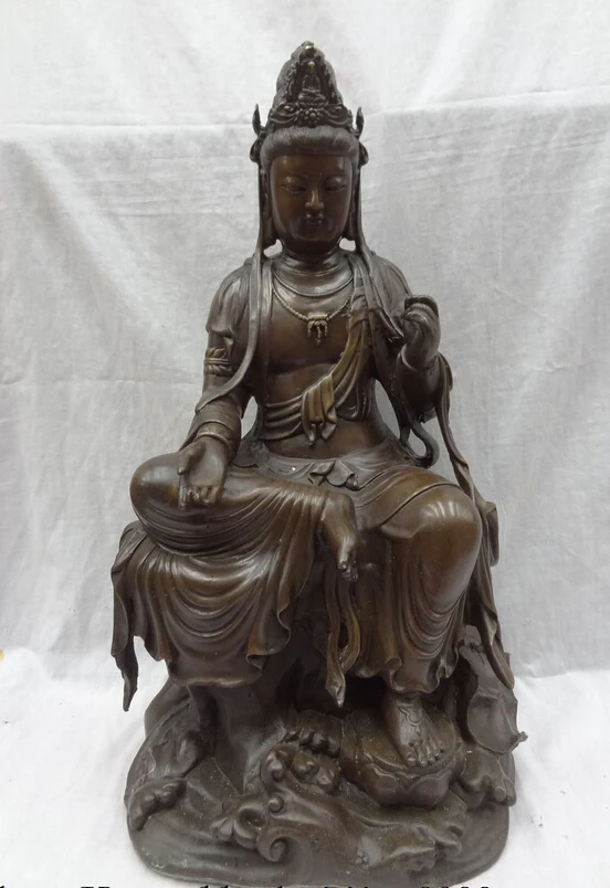 huij 009134 18" Chinese Bronze Buddhist Joss Lotus Set Kwan-Yin GuanYin Bhodisattva Statue
huij 009134 18" Chinese Bronze Buddhist Joss Lotus Set Kwan-Yin GuanYin Bhodisattva Statue