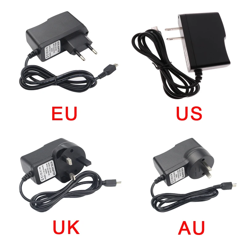Dusco. E 5 В/2 А микро порт адаптер питания зарядное устройство EU US UK AU вилка для Raspberry Pi
