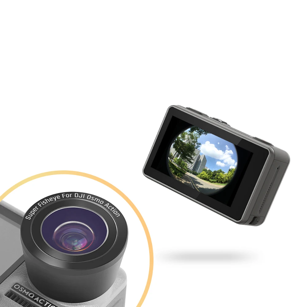 

Portable Camera Macro/Fisheye Lens HD Optical Glass Anti-Shake Mirror Part for DJI OSMO Action Sports Camera Accessories