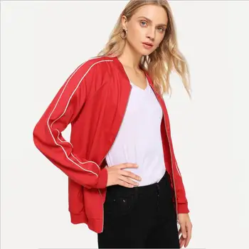 Fashion Loose Women Clothing Solid Color Long Sleeve O-Neck Casual Winter Jacket Zipper Female Thin Coat S071
Fashion Loose Women Clothing Solid Color Long Sleeve O-Neck Casual Winter Jacket Zipper Female Thin Coat S071
