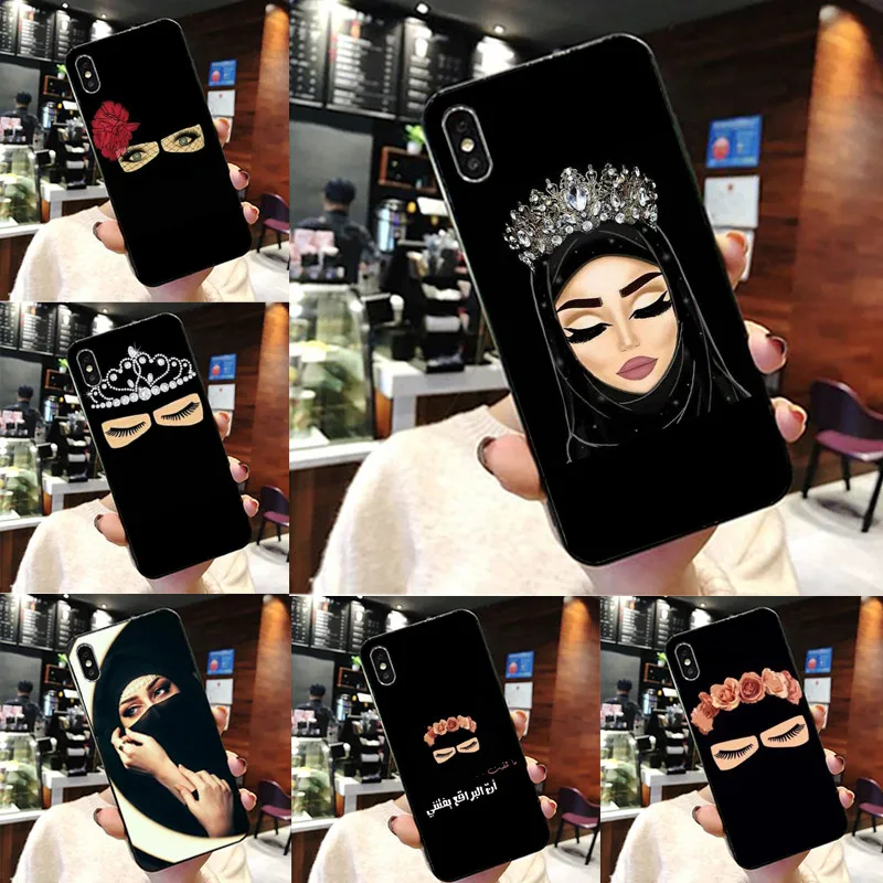 Muslim Islamic Gril Eyes Arabic Hijab Girl Phone Case For 8 7 6 6S Plus X 10 XS XS Max XR 5 5S SE black TPU Protector Shell
Muslim Islamic Gril Eyes Arabic Hijab Girl Phone Case For 8 7 6 6S Plus X 10 XS XS Max XR 5 5S SE black TPU Protector Shell