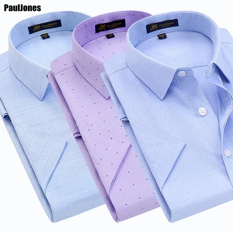 PaulJones 2017 New Arrival Short Sleeve Men Printed Oxford Shirts High Quality Cheap Social Male Casual Business Shirts NJF5
PaulJones 2017 New Arrival Short Sleeve Men Printed Oxford Shirts High Quality Cheap Social Male Casual Business Shirts NJF5