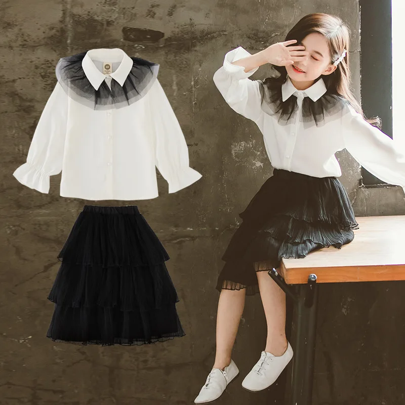 Teen Girls Clothing Set White Blouses Shirts + Skirts Kids Clothes Children Costume 2019 Autumn Girls Outfits 6 8 10 12 14 Year
Teen Girls Clothing Set White Blouses Shirts + Skirts Kids Clothes Children Costume 2019 Autumn Girls Outfits 6 8 10 12 14 Year