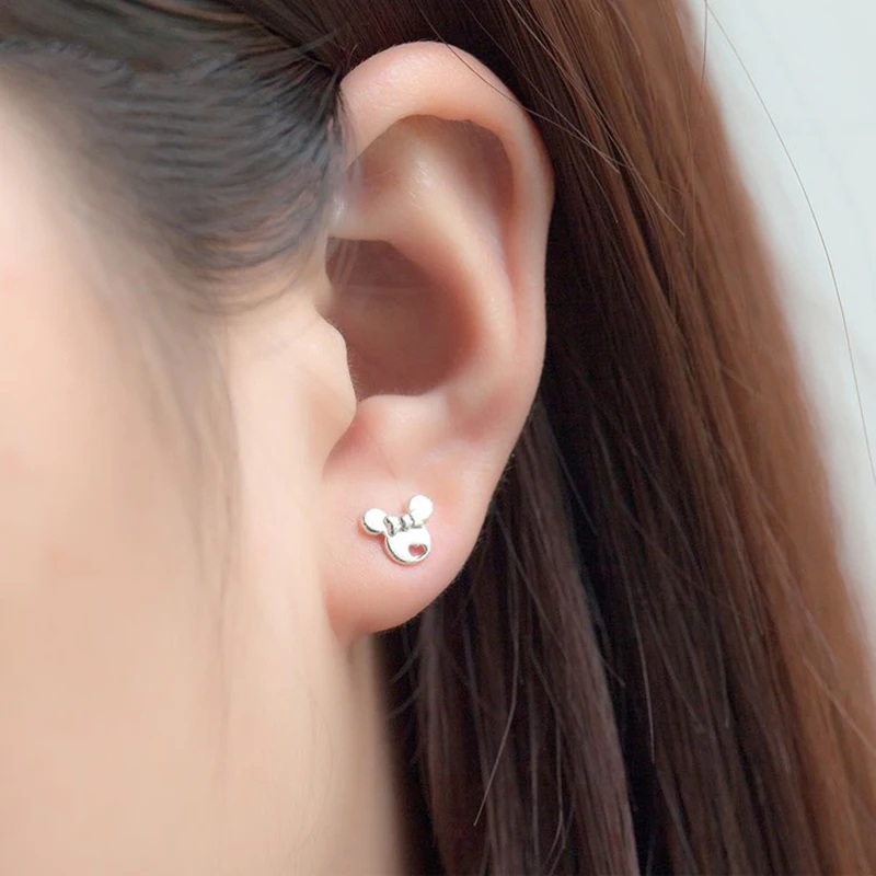 Real 100% 925 Sterling Silver Mickey Minnie Mouse Stud Earrings Women Girl Charm Brand Jewelry Free Shipping (SE003)
Real 100% 925 Sterling Silver Mickey Minnie Mouse Stud Earrings Women Girl Charm Brand Jewelry Free Shipping (SE003)