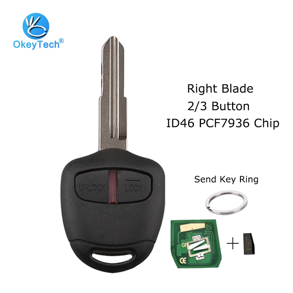 OkeyTech 433Mhz ID46 PCF7936 Chip 2/3 Button Right MIT11R Blade Send Keyring Remote Key For Mitsubishi Shogun Outlander Lancer
OkeyTech 433Mhz ID46 PCF7936 Chip 2/3 Button Right MIT11R Blade Send Keyring Remote Key For Mitsubishi Shogun Outlander Lancer