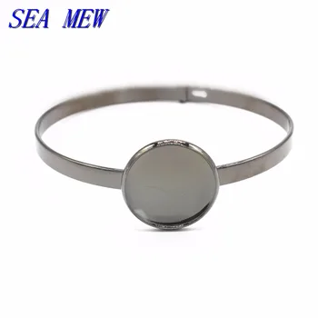 SEA MEW 5 PCS 20mm Round Cabochon Base Bangle Metal Copper Bracelet Blank Bezel Setting 60mm*21mm For Women Jewelry Making
SEA MEW 5 PCS 20mm Round Cabochon Base Bangle Metal Copper Bracelet Blank Bezel Setting 60mm*21mm For Women Jewelry Making