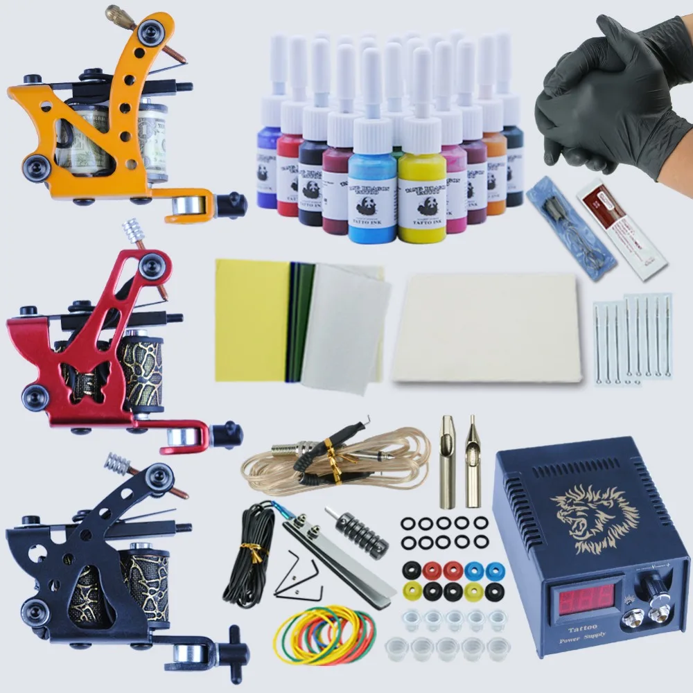 Professional Complete Tattoo Machines Kit 3 Tattoo Machines Permanent Makeup Machine 20 Tattoo Ink Set Power Needles Tattoo Set
Professional Complete Tattoo Machines Kit 3 Tattoo Machines Permanent Makeup Machine 20 Tattoo Ink Set Power Needles Tattoo Set