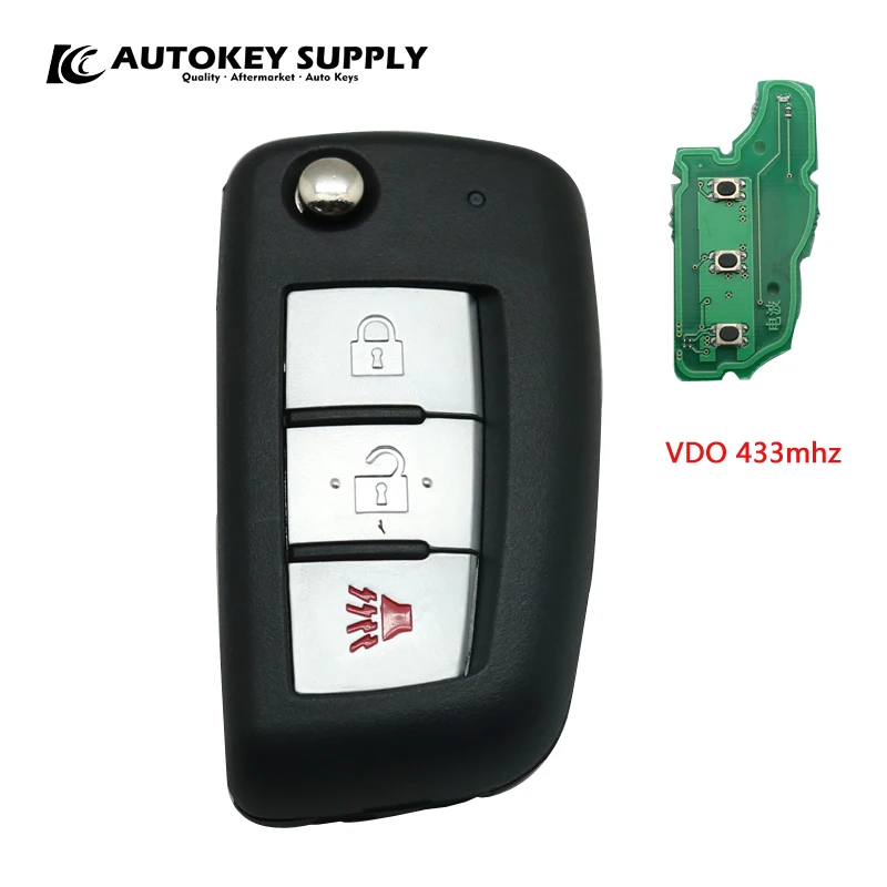 AUTOKEY SUPPLY factory direct sales.car styling for Nissan 3 buttons remote flip key VDO 433mhz car key With battery AKNIC335
AUTOKEY SUPPLY factory direct sales.car styling for Nissan 3 buttons remote flip key VDO 433mhz car key With battery AKNIC335