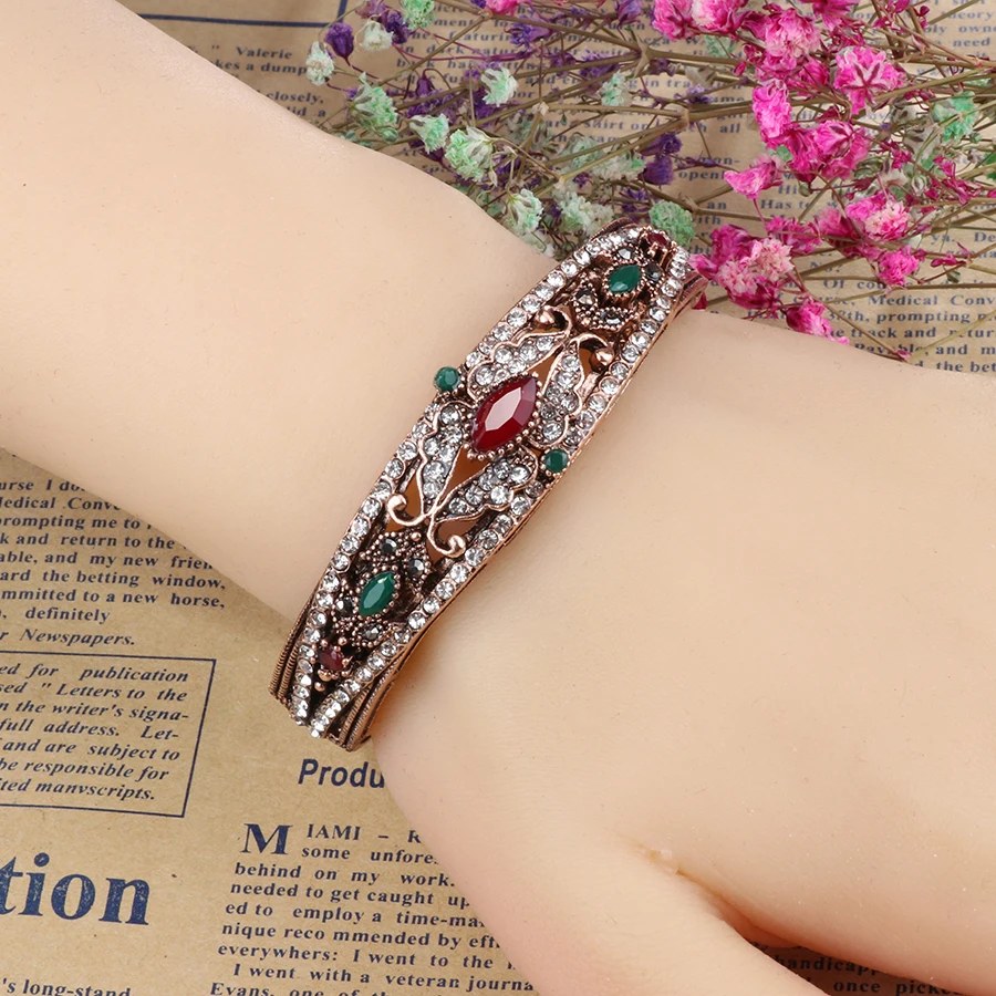 5-Kinel-Wholesale-Charm-Turkey-Bracelet-For-Women-Antique-Gold-Crystal-Party-Accessories-Vintage-Jewelry-2017-New