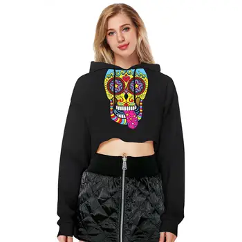 New Sexy Cropped Hoodies Sweatshirt Women Long Sleeve 3D Colorful Skull Print Hooded Pullover Crop Tops Clothes
New Sexy Cropped Hoodies Sweatshirt Women Long Sleeve 3D Colorful Skull Print Hooded Pullover Crop Tops Clothes