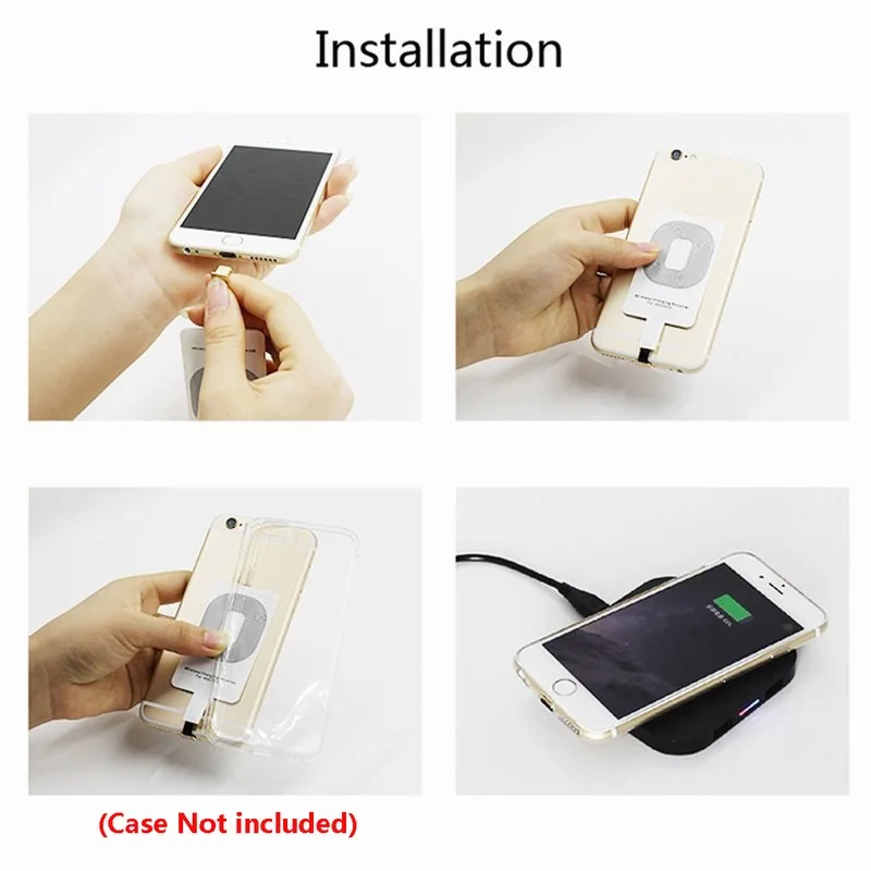 Ascromy QI Wireless Charging Receiver Pad for Apple iPhone 7 6 S 6S iPhon 5 C 5S SE 5C iPhone7 Qi Wireless Charger Patch Adapter (3)