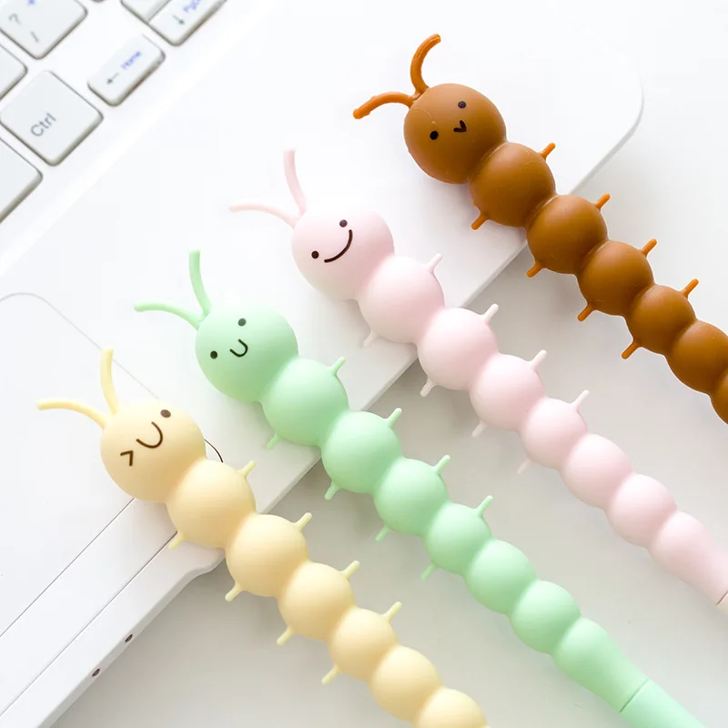 4 pcs Cartoon gel pen Cute insect caterpillar Black color pens 0.5mm Stationery Office School supplies Canetas escolar FB740
4 pcs Cartoon gel pen Cute insect caterpillar Black color pens 0.5mm Stationery Office School supplies Canetas escolar FB740