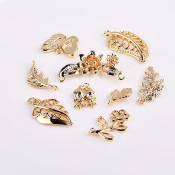 Copper plated genuine gold handmade delicate flowers leaves butterfly bird pendant series DIY accessories earrings accessories
Copper plated genuine gold handmade delicate flowers leaves butterfly bird pendant series DIY accessories earrings accessories
