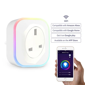 120 PCS UK/EU Plug Smart Wifi Plug LED Light Display Max 240V Google Home Accept Alexa Control Smart Socket Drop Shipping
120 PCS UK/EU Plug Smart Wifi Plug LED Light Display Max 240V Google Home Accept Alexa Control Smart Socket Drop Shipping