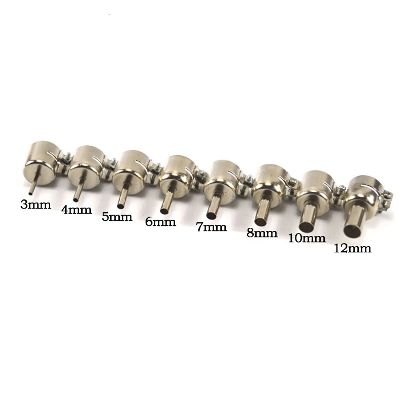 8pcs/lot 3/4/5/6/7/8/10/12mm Hot air gun Soldering Station Round BGA Nozzle For AOYUE QUICK ATTEN SAIKE 850/852 Series BGA SMD
8pcs/lot 3/4/5/6/7/8/10/12mm Hot air gun Soldering Station Round BGA Nozzle For AOYUE QUICK ATTEN SAIKE 850/852 Series BGA SMD