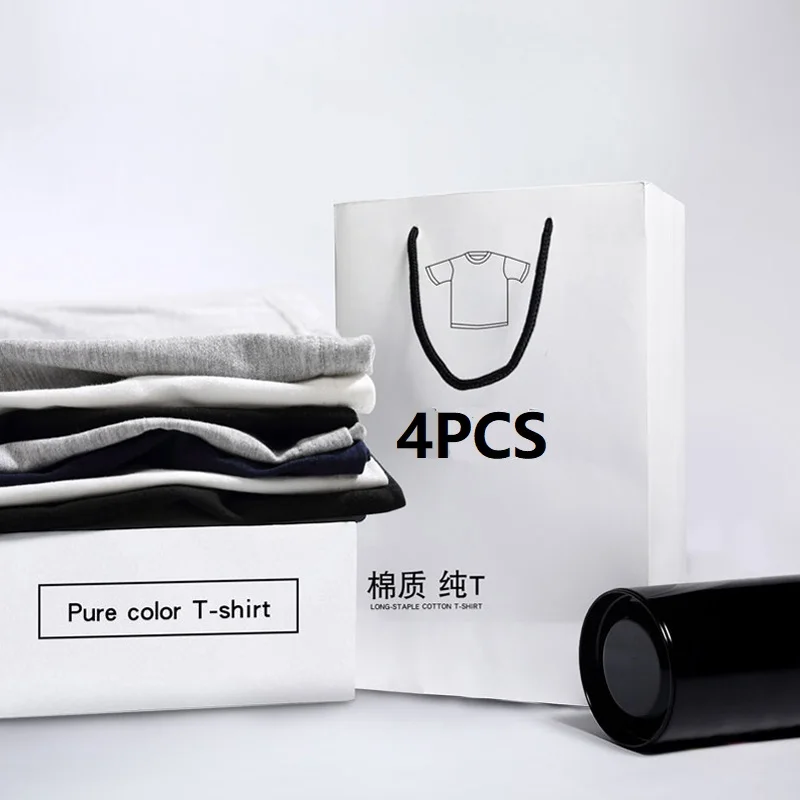 4PCS Quality Mens Short Sleeve Cotton T-shirt Summer Men Basic O-Neck T Shirts Solid Color Casual Male Tops & Tees Tshirt TS-501
4PCS Quality Mens Short Sleeve Cotton T-shirt Summer Men Basic O-Neck T Shirts Solid Color Casual Male Tops & Tees Tshirt TS-501