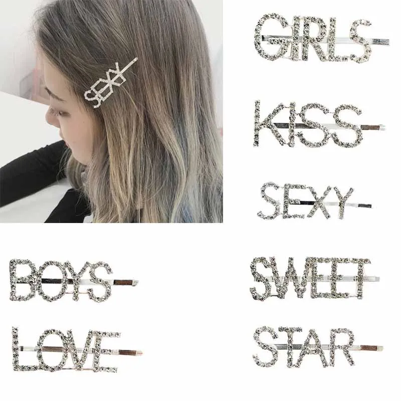 Sweet Girls Korean Style Capital Alphabet Funny Letters Hairpins Glitter Rhinestone Embellishment Side Straight Hair Clips
Sweet Girls Korean Style Capital Alphabet Funny Letters Hairpins Glitter Rhinestone Embellishment Side Straight Hair Clips