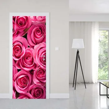 3D Door Sticker Pink Roses For Living Room Bedroom PVC Self Adhesive Wallpaper Vinyl Waterproof Wall Stickers
3D Door Sticker Pink Roses For Living Room Bedroom PVC Self Adhesive Wallpaper Vinyl Waterproof Wall Stickers