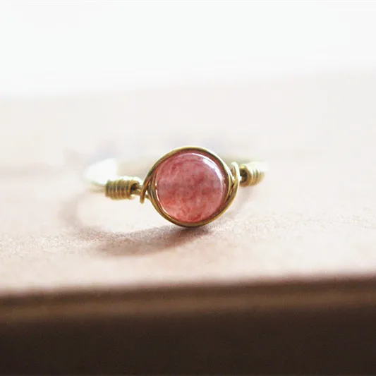 PINJEAS Strawberry Crystal ring handmade wrapped filling wire Natural Cocktail Solitaire stackable Exquisite Charm anneau
PINJEAS Strawberry Crystal ring handmade wrapped filling wire Natural Cocktail Solitaire stackable Exquisite Charm anneau