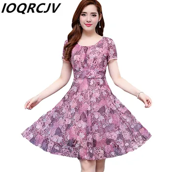 2019 Summer Plus Size 5XL Women Chiffon Dress Elegant Casual Fashion Boho Floral Short-Sleeve O Neck Dress Middle-Aged Clothes
2019 Summer Plus Size 5XL Women Chiffon Dress Elegant Casual Fashion Boho Floral Short-Sleeve O Neck Dress Middle-Aged Clothes