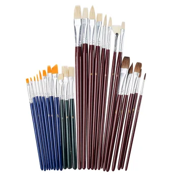 

25 Pieces Art Paint Brush Value Set for Oils, Acrylic, Gouache & Watercolor Painting