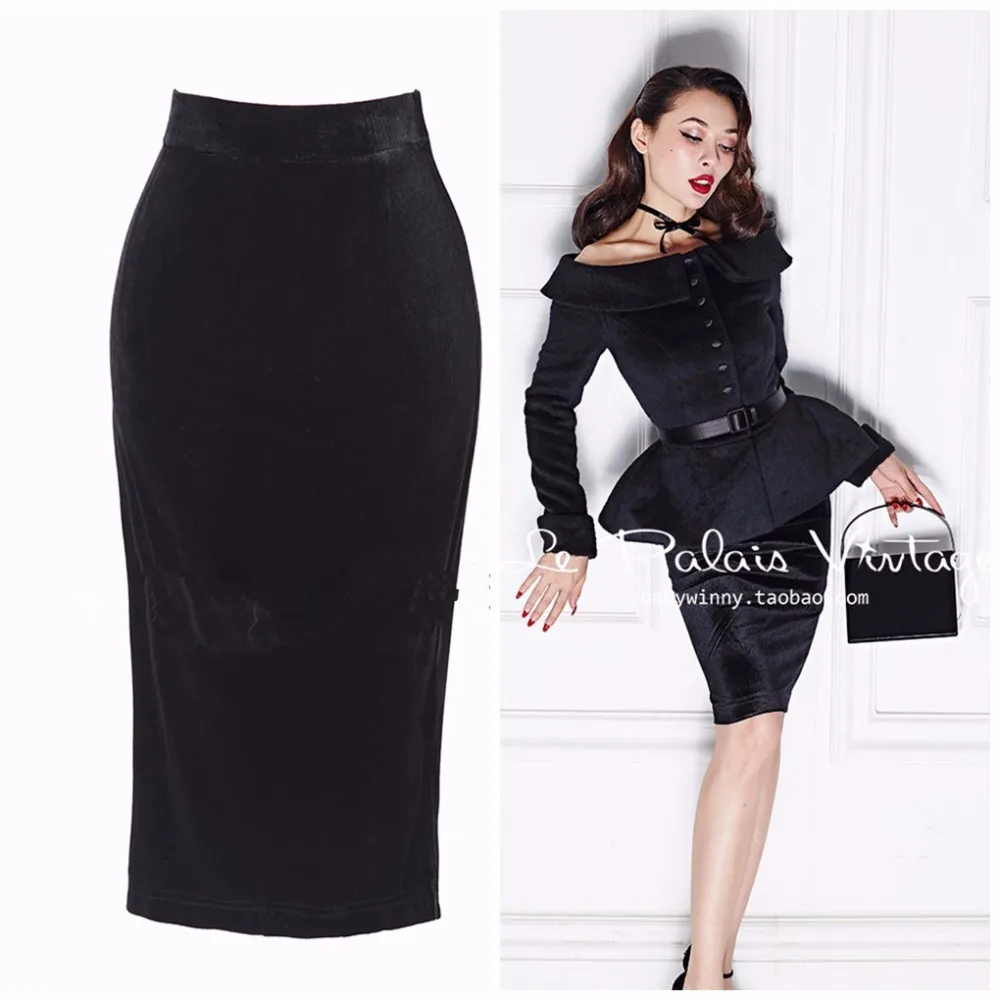 30- le palais vintage women velvet wiggle pencil skirt in black plus size faldas pinup skirts elegant office lady work wear saia
30- le palais vintage women velvet wiggle pencil skirt in black plus size faldas pinup skirts elegant office lady work wear saia