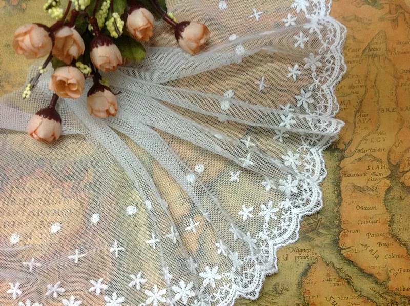 5 yard/lot width 9/18cm 3.54"/7.08" white high quality soft bridal wedding dress mesh cotton embroidery lace trim 20348L4K461
5 yard/lot width 9/18cm 3.54"/7.08" white high quality soft bridal wedding dress mesh cotton embroidery lace trim 20348L4K461