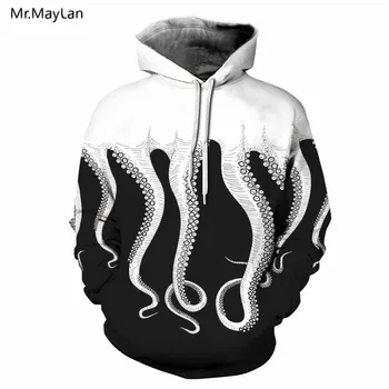 Creative Octopus Paws 3D Print White Black Hoodies Men/Women Pullover Hooded Sweatshirts Big Pocket Tracksuit Jacket Winter Coat
Creative Octopus Paws 3D Print White Black Hoodies Men/Women Pullover Hooded Sweatshirts Big Pocket Tracksuit Jacket Winter Coat