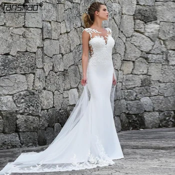 Muslim Wedding Dresses Mermaid Tank Lace Illusion abito da sposa Dubai Arabic Boho Wedding Dress Bridal Dress
Muslim Wedding Dresses Mermaid Tank Lace Illusion abito da sposa Dubai Arabic Boho Wedding Dress Bridal Dress