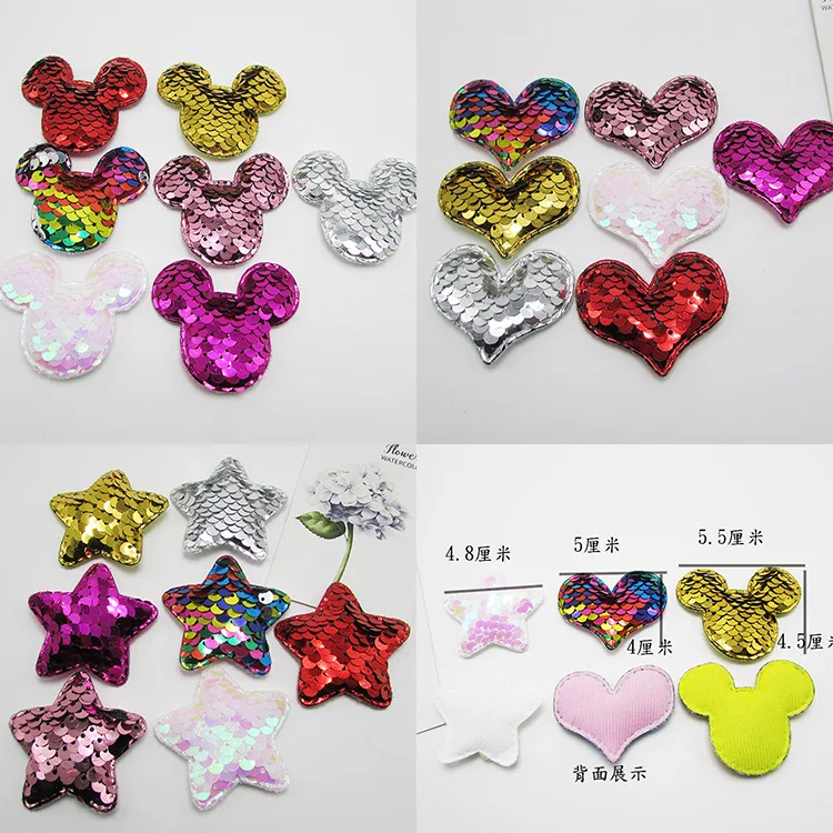 30pcs/lot Glitter Paillette Heart Padded Patches Appliques For Clothes Sewing Supplies DIY Craft Decoration
30pcs/lot Glitter Paillette Heart Padded Patches Appliques For Clothes Sewing Supplies DIY Craft Decoration