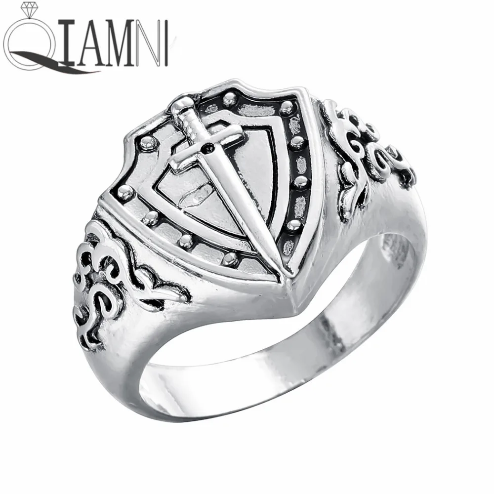 QIAMNI Armor Shield Ring Knight Templar Crusade Cross Sword Ring Medieval Signet Christian Jewelry for Women Men Gift Bague Anel
QIAMNI Armor Shield Ring Knight Templar Crusade Cross Sword Ring Medieval Signet Christian Jewelry for Women Men Gift Bague Anel