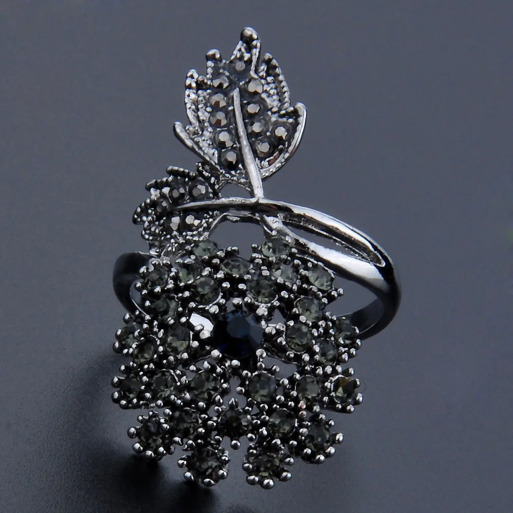 MYTHIC AGE Retro Vintage Antique Silver Color Blue Crystal Flower Cocktail Ring Jewelry For Women Girls US Size 8 9 10
MYTHIC AGE Retro Vintage Antique Silver Color Blue Crystal Flower Cocktail Ring Jewelry For Women Girls US Size 8 9 10