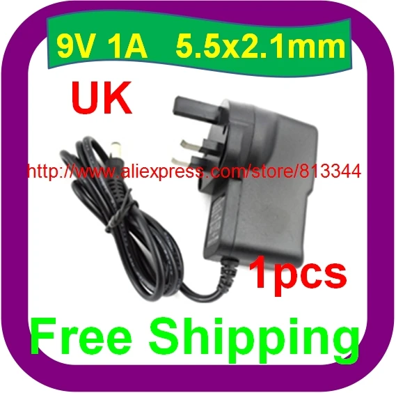 1pcs Free Shipping AC 100V-240V Converter Adapter DC 9V 1A UK Mains Charger 5.5x2.1mm
1pcs Free Shipping AC 100V-240V Converter Adapter DC 9V 1A UK Mains Charger 5.5x2.1mm