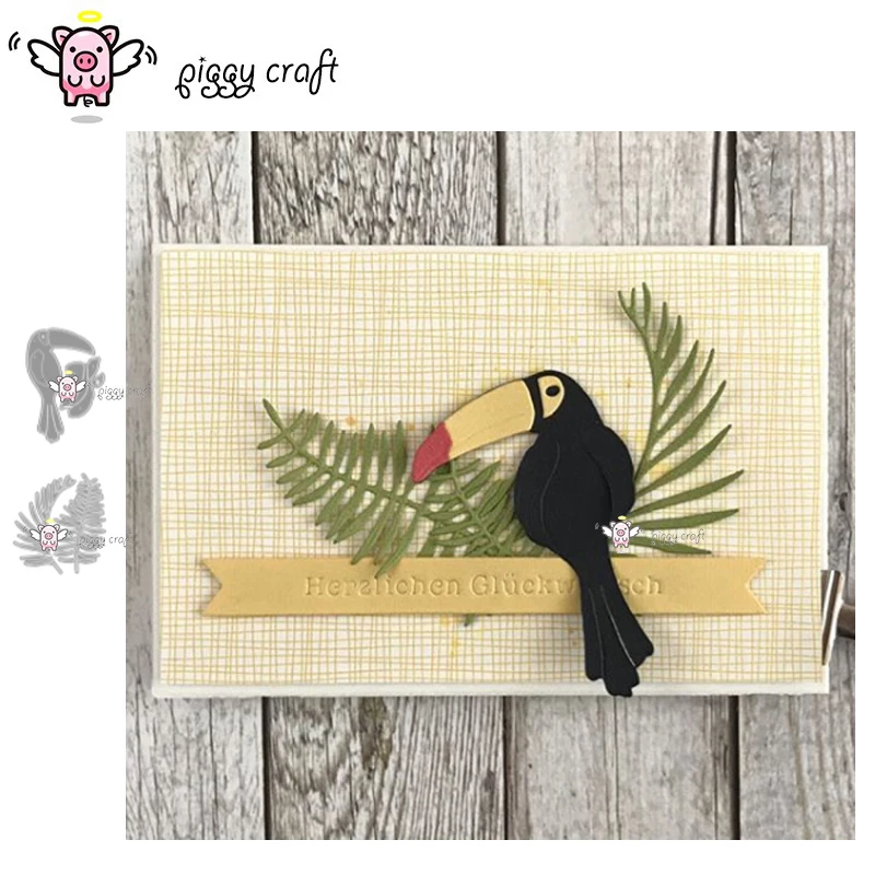 Piggy Craft metal cutting dies cut die mold Toucan bird leaf decoration Scrapbook paper craft knife mould blade punch stencils
Piggy Craft metal cutting dies cut die mold Toucan bird leaf decoration Scrapbook paper craft knife mould blade punch stencils